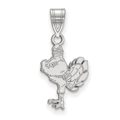 14K White Gold Logoart Virginia Tech Hokiebird Medium Pendant