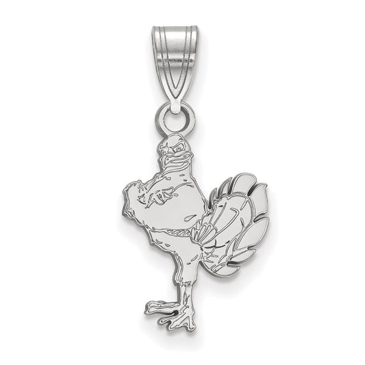 10K White Gold Logoart Virginia Tech Hokiebird Medium Pendant