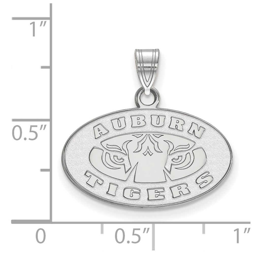 10K White Gold Logoart Auburn Tigers Small Pendant