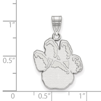 14K White Gold Logoart University Of Pittsburgh Panther Paw Large Pendant
