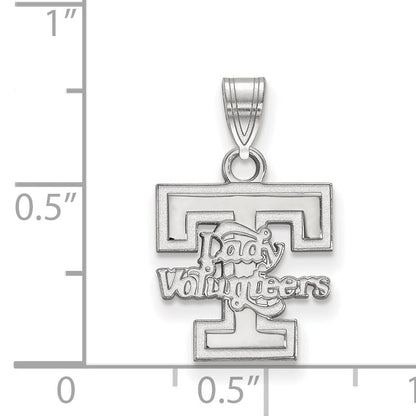 Sterling Silver Rhodium Plated Logoart University Of Tennessee Lady Volunteers Small Pendant