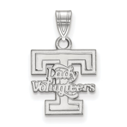 Sterling Silver Rhodium Plated Logoart University Of Tennessee Lady Volunteers Small Pendant