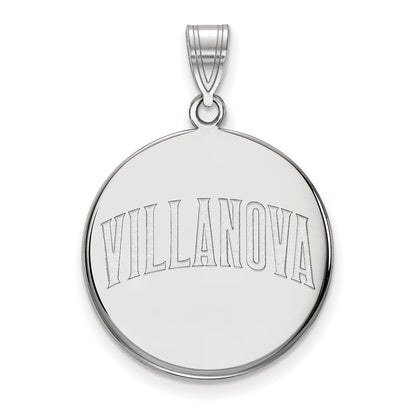 14K White Gold Logoart Villanova University Large Disc Pendant