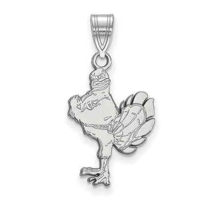 14K White Gold Logoart Virginia Tech Hokiebird Large Pendant