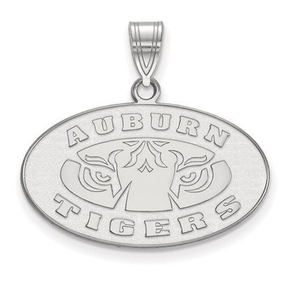 10K White Gold Logoart Auburn Tigers Medium Pendant