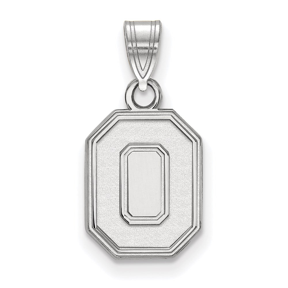 Sterling Silver Rhodium Plated Logoart The Ohio State University Letter O Small Pendant