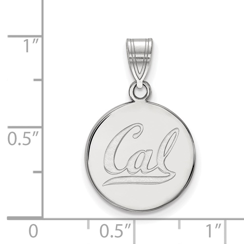 14K White Gold Logoart University Of California Berkeley Medium Disc Pendant