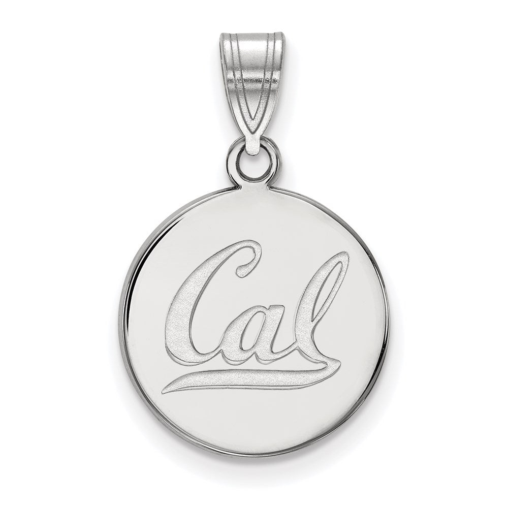 10K White Gold Logoart University Of California Berkeley Medium Disc Pendant