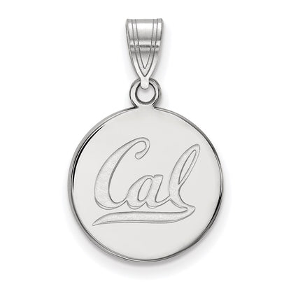 10K White Gold Logoart University Of California Berkeley Medium Disc Pendant