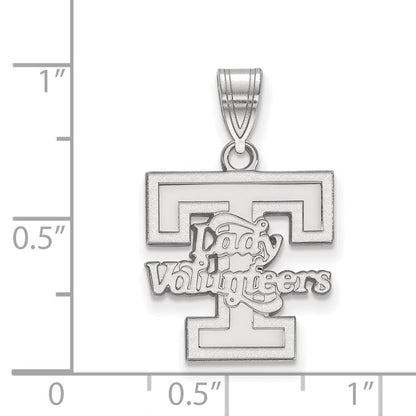 Sterling Silver Rhodium Plated Logoart University Of Tennessee Lady Volunteers Medium Pendant