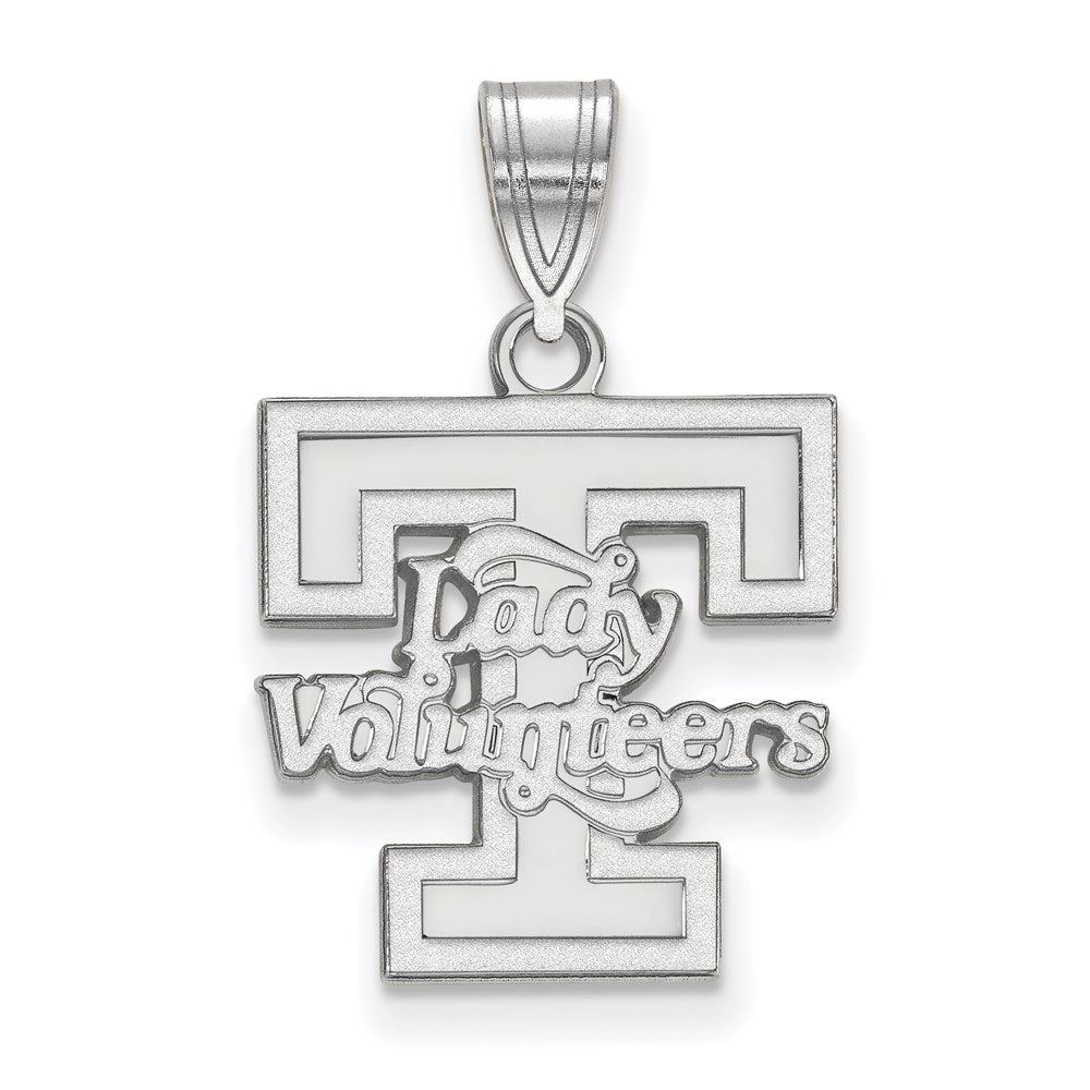 Sterling Silver Rhodium Plated Logoart University Of Tennessee Lady Volunteers Medium Pendant