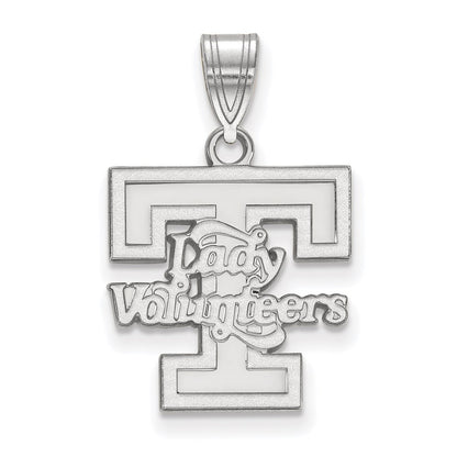 Sterling Silver Rhodium Plated Logoart University Of Tennessee Lady Volunteers Medium Pendant