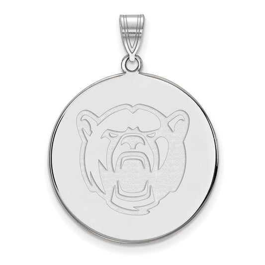 10K White Gold Logoart Baylor University Extra Large Disc Pendant