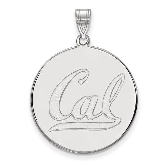 10K White Gold Logoart University Of California Berkeley Extra Large Disc Pendant