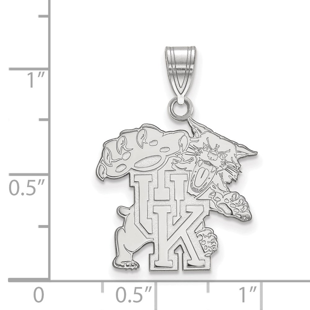 10K White Gold Logoart University Of Kentucky U K Wildcat Large Pendant