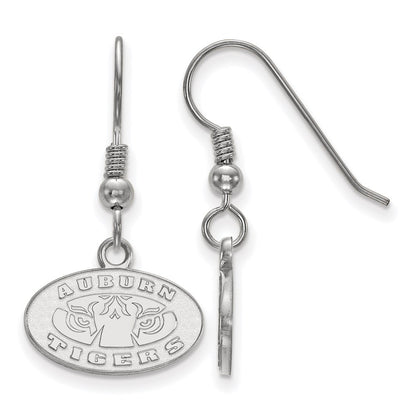 Sterling Silver Rhodium Plated Logoart Auburn Tigers Extra Small Dangle Wire Earrings