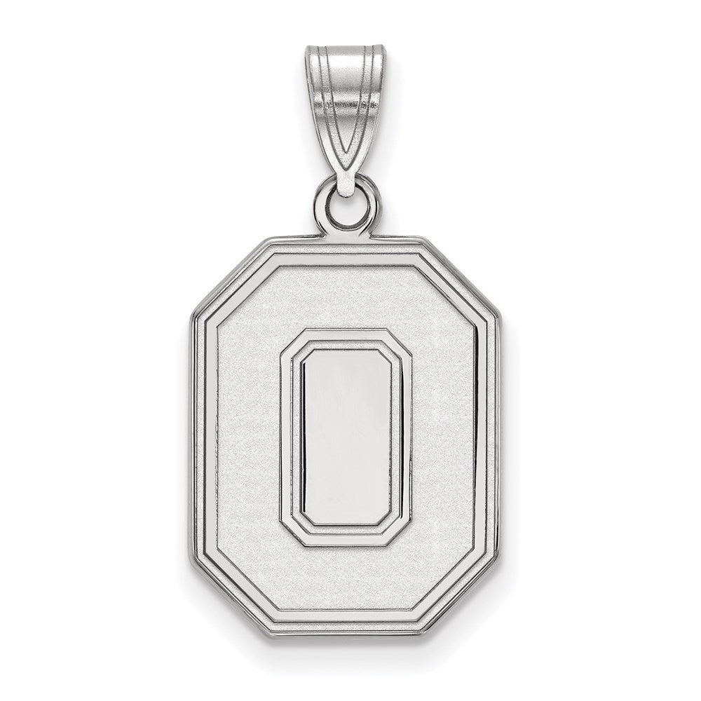 Sterling Silver Rhodium Plated Logoart The Ohio State University Letter O Large Pendant