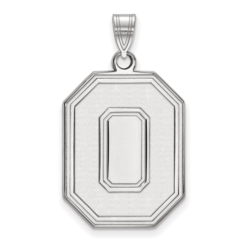 Sterling Silver Rhodium Plated Logoart The Ohio State University Letter O Extra Large Pendant