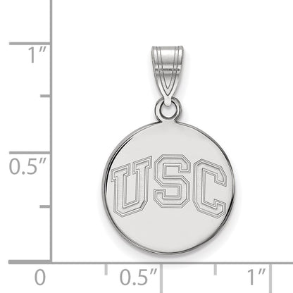 10K White Gold University Of Southern California U S C Medium Disc Pendant