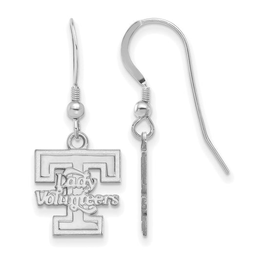 Sterling Silver Rhodium Plated Logoart University Of Tennessee Lady Volunteers Small Dangle Wire Earrings