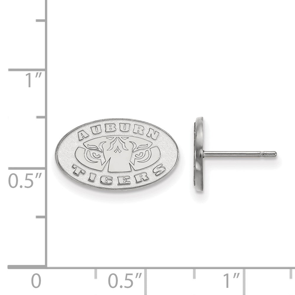 10K White Gold Logoart Auburn Tigers Extra Small Post Earrings
