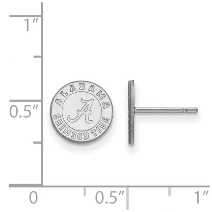 14K White Gold Logoart University Of Alabama Crimson Tide Extra Small Post Earrings