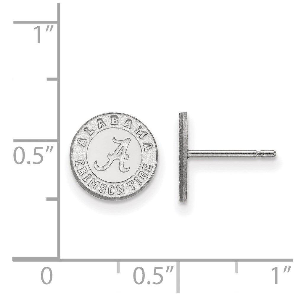 10K White Gold Logoart University Of Alabama Crimson Tide Extra Small Post Earrings