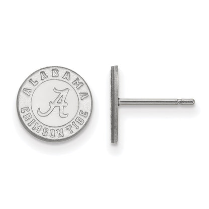 14K White Gold Logoart University Of Alabama Crimson Tide Extra Small Post Earrings