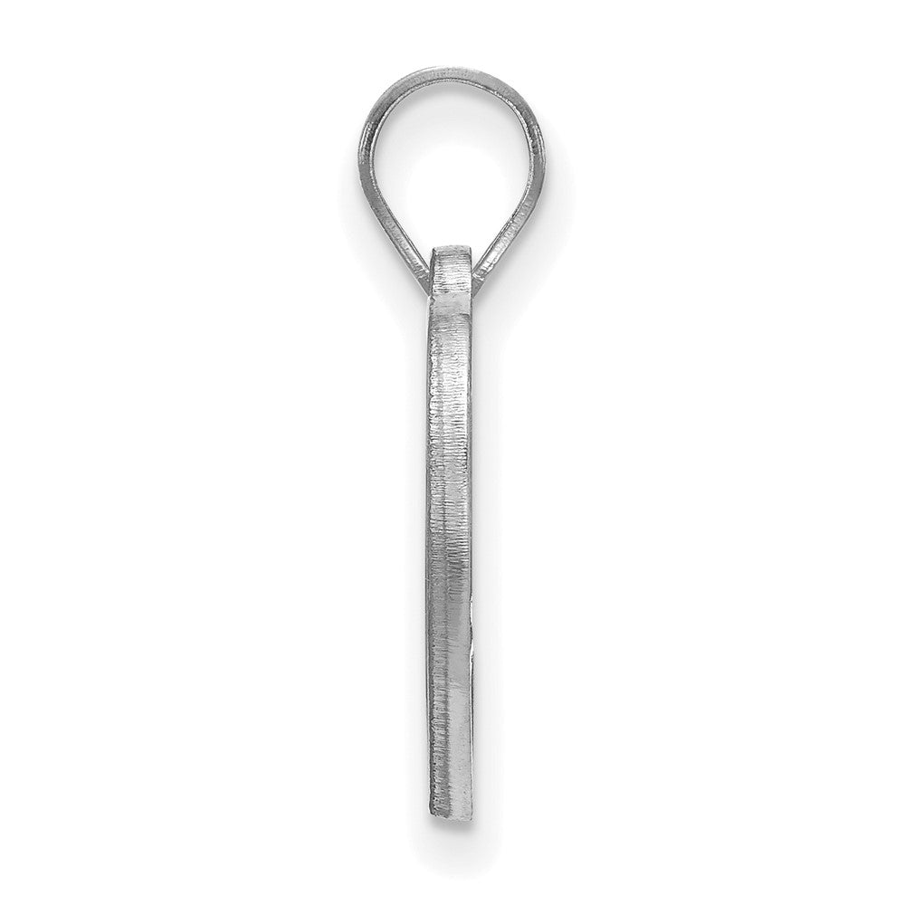 Sterling Silver Rhodium Plated Logoart Wake Forest University W F Deacon Heart Pendant