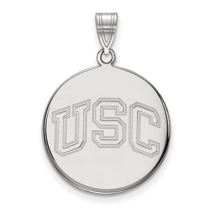 10K White Gold University Of Southern California U S C Large Disc Pendant