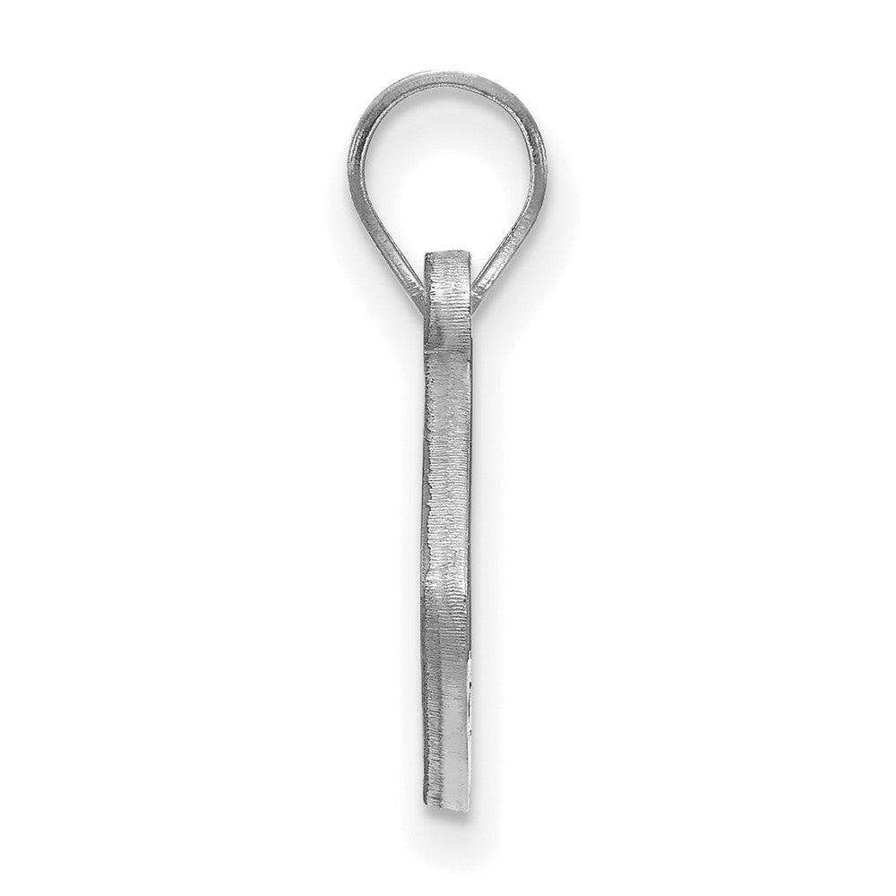 Sterling Silver Rhodium Plated Logoart Wake Forest University W F Deacon Football Pendant