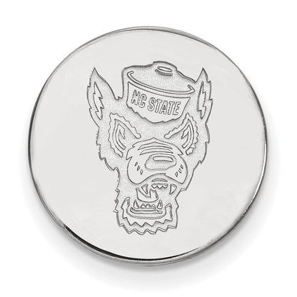Sterling Silver Rhod-Pltd Logoart North Carolina State University Lapel Pin