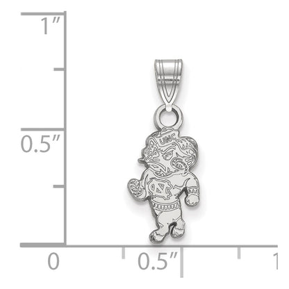14K White Gold Logoart University Of North Carolina Ram Small Pendant