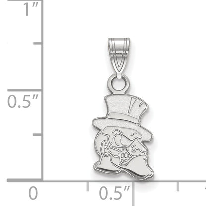 Sterling Silver Rhodium Plated Logoart Wake Forest University Demon Deacon Small Pendant