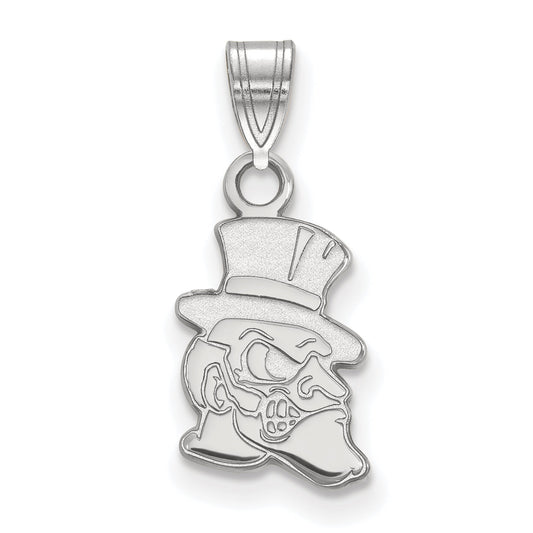 Sterling Silver Rhodium Plated Logoart Wake Forest University Demon Deacon Small Pendant