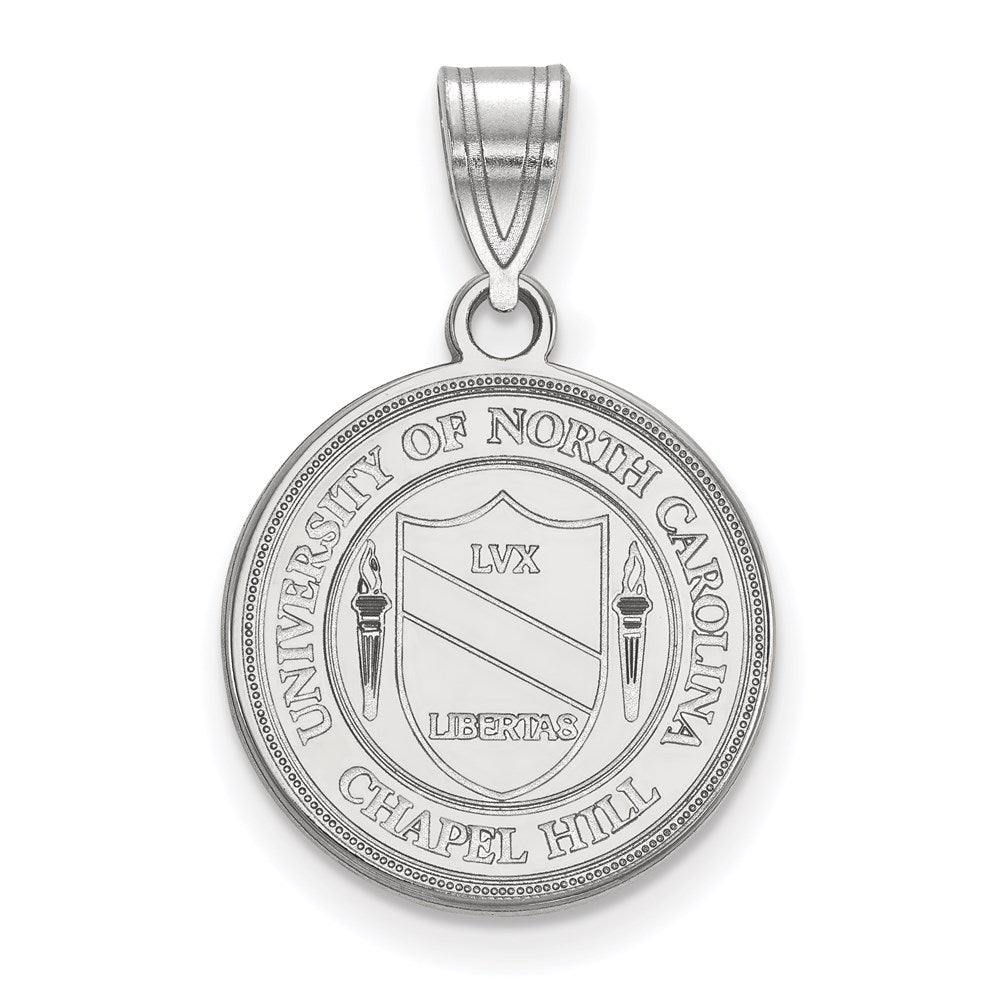 10K White Gold Logoart University Of North Carolina Medium Crest Pendant