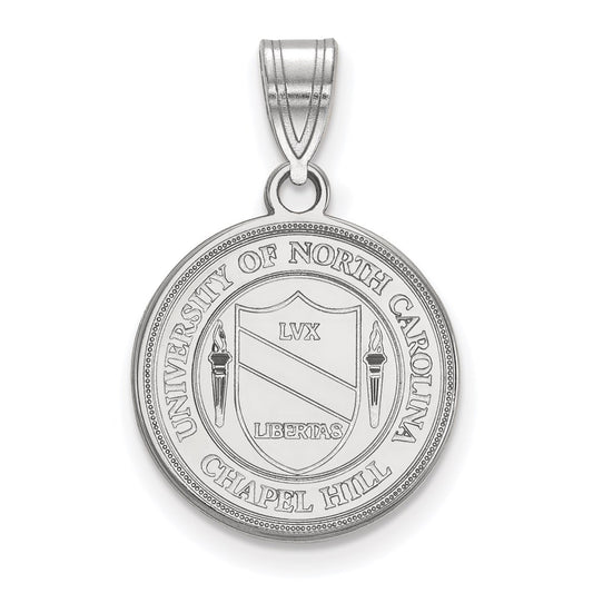 10K White Gold Logoart University Of North Carolina Medium Crest Pendant