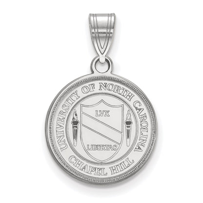 14K White Gold Logoart University Of North Carolina Medium Crest Pendant
