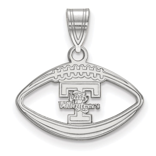Sterling Silver Rhodium Plated Logoart University Of Tennessee Lady Volunteers Football Pendant