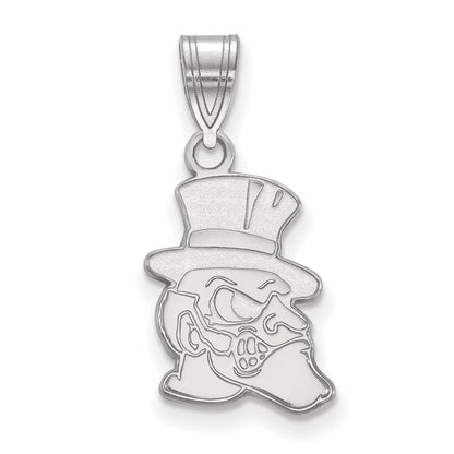 Sterling Silver Rhodium Plated Logoart Wake Forest University Demon Deacon Medium Pendant