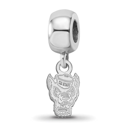 Sterling Silver Rhod-Pltd Logoart North Carolina State U. Xs Dangle Bead