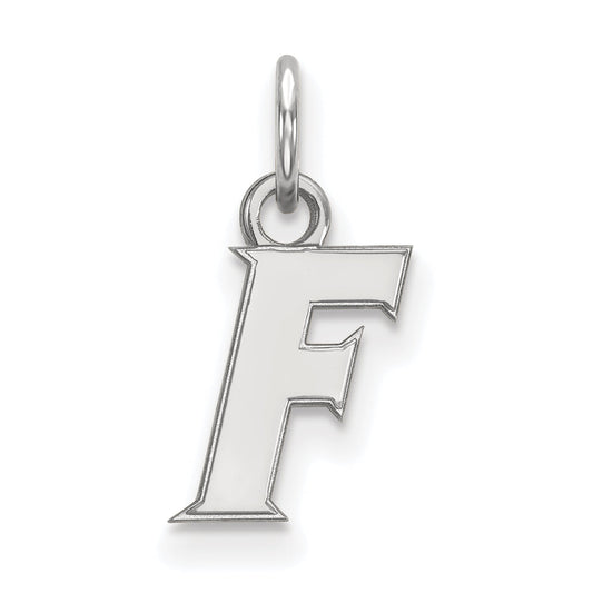 Sterling Silver Rhodium Plated Logoart University Of Florida Letter F Extra Small Pendant