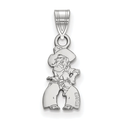 Sterling Silver Rhodium Plated Logoart Oklahoma State University Cowboy Small Pendant