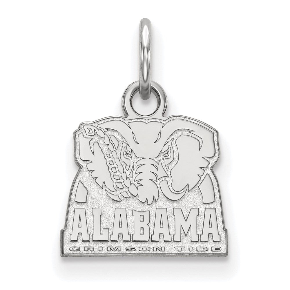 14K White Gold Logoart University Of Alabama Elephant Extra Small Pendant