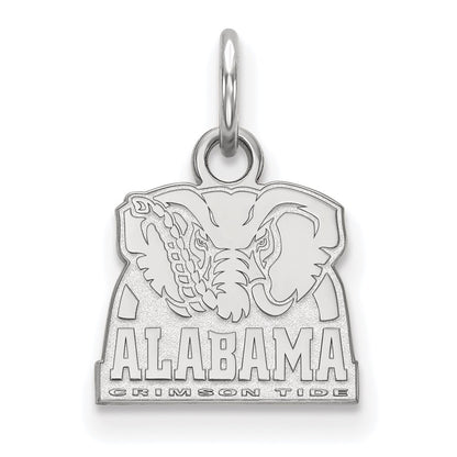 14K White Gold Logoart University Of Alabama Elephant Extra Small Pendant