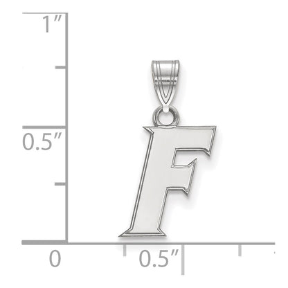 10K White Gold Logoart University Of Florida Letter F Small Pendant