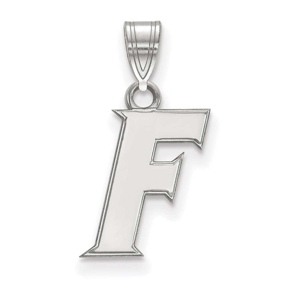 10K White Gold Logoart University Of Florida Letter F Small Pendant