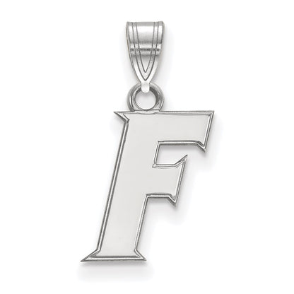 10K White Gold Logoart University Of Florida Letter F Small Pendant