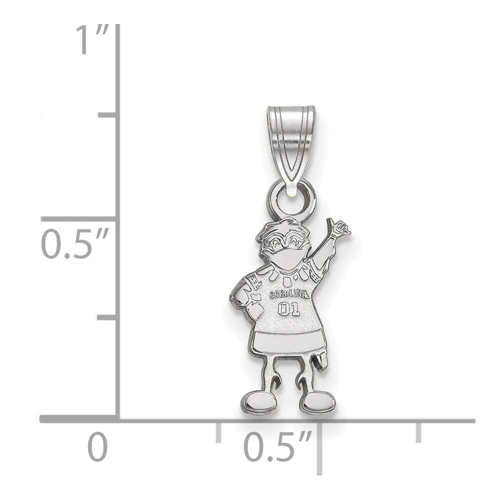 10K White Gold Logoart University Of South Carolina Mascot Small Pendant