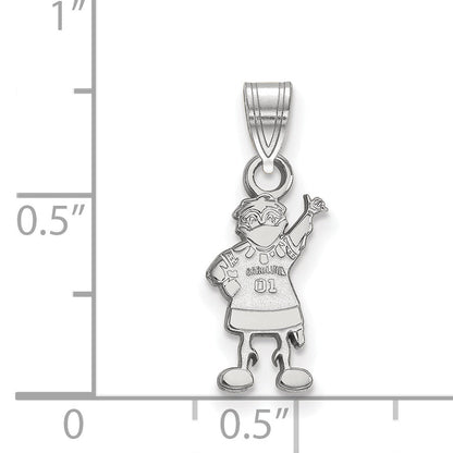 Sterling Silver Rhodium Plated Logoart University Of South Carolina Mascot Small Pendant
